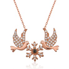 Stil Love Gümüş Aşk Kuşları Kolye