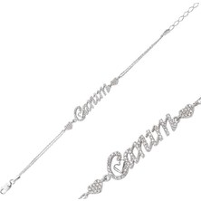 Stil Love Gümüş Canım Yazılı Bayan Bileklik