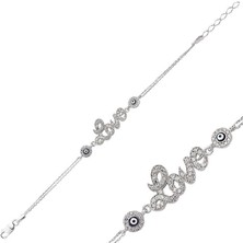 Stil Love Gümüş Love Bayan Bileklik