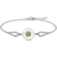 Stil Love Gümüş Papatya Bileklik