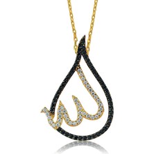 Stil Love Gümüş Allah Yazılı Bayan Kolye