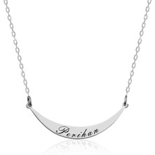 Stil Love Gümüş Isimlik Plaka Kolye