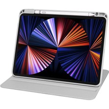 AktarMobile iPad Pro 11 2021 M1 Uyumlu Kılıf 360 Dönebilen Kalem Bölmeli Yatay Dikey Standlı Akıllı Kapak