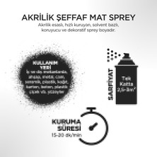 Polisan Şeffaf Mat Vernik Sprey Boya 400 ml