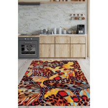 Homshtag Sanatsal Kelebek Çok Renkli Dekoratif Halı Dokuma Taban Hayvan Baskılı Özel Tasarım Halı