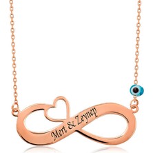 Stil Love Gümüş Kalpli Sonsuzluk Isimli Kolye