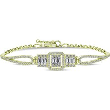 Stil Love ​Gümüş Gold Baget Bayan Bileklik