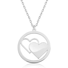Stil Love Gümüş Kalp Bayan Kolye