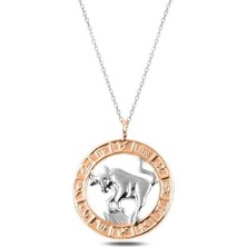 Stil Love ​Gümüş Rose Boğa Burcu Kolye