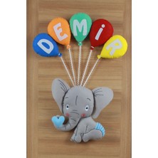 Renkli Hayallerim Demir Isimli Filli Bebek ve Hastane Odası Kapı Süsü