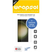 Wrapsol Galaxy S23 Ultra Ekran Koruyucu Kaplama Darbe Emici Poliüretan Film Amerika Üretimi