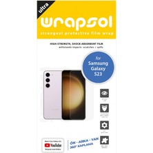 Wrapsol Galaxy S23 360 ° Full Body Ekran Koruyucu Kaplama Ön Arka Yan Darbe Emici Poliüretan Film