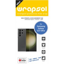 Wrapsol Galaxy S23 Ultra 360 ° Full Body Ekran Koruyucu Kaplama Ön Arka Yan Darbe Emici Poliüretan Film