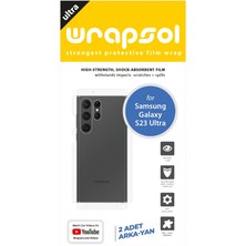 Wrapsol Galaxy S23 Ultra Arka Yan Koruyucu Darbe Emici Poliüretan Film Amerika Üretimi