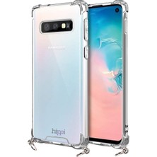 Hippi Galaxy S10 Uyumlu Şeffaf Askılı Kılıf