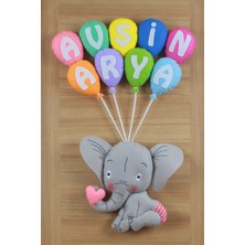 Renkli Hayallerim Avşin Arya Filli Bebek ve Hastane Odası Kapı Süsü