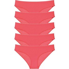 Royaleks 5 adet Süper Eko Set Likralı Kadın Slip Külot Fuşya
