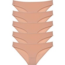 Royaleks 5 adet Süper Eko Set Likralı Kadın Slip Külot Ten