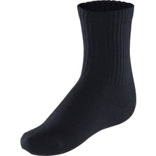 Puton Çorap Düz Siyah 12'li Tennis Kolej Çorap Set