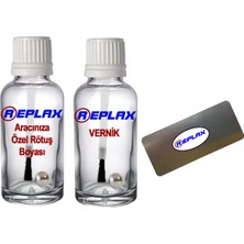 Replax Renault 12 Kar Beyaz 389 Rötuş Boyası+Vernik+Rötüş Çeliği