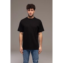 Glb Catch Erkek Slimfit Bisiklet Yaka Basıc Tişört - Siyah