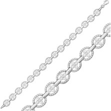 Stil Love Gümüş Yuvarlak Su Yolu Bayan Bileklik