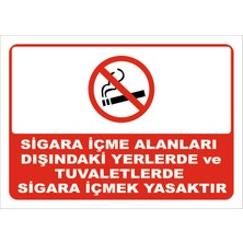 Vizyon Trafik Sigara Içme Alanları Dİşındaki Yerlerde ve Tuvaletlerde Sigara Içmek Yasaktır Levhası
