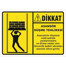Vizyon Trafik Asansör Düşme Tehlikesi Levhası