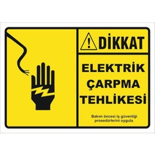 Vizyon Trafik Elektrik Çarpma Tehlikesi Levhası