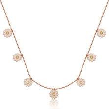 Stil Love Gümüş Papatya Şans Kadın Kolye