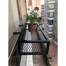 Miray Evim Saksılık Çiçeklik Balkon Model Kare Küpeşteler Için 60 cm