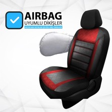 Nice Shop Seat Leon 1999-2012 Uyumlu Koltuk Kılıfı Samma - Kırmızı