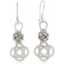 Stil Love Gümüş Trabzon Örmesi Kazaz Kadın Küpe