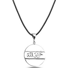 Stil Love Gümüş Arapça Hasbiyallah Yazılı Kolye