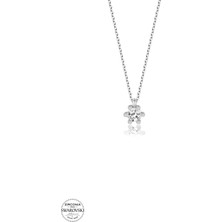 Twem Silver Swarovski Taşlı Tektaş Kadın Gümüş Kolye