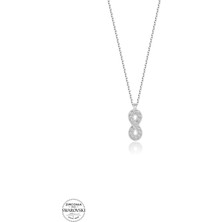 Twem Silver Swarovski Taşlı Sonsuzluk Kadın Gümüş Kolye