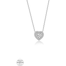 Twem Silver Swarovski Taşlı Kalp Kadın Gümüş Kolye