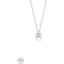 Twem Silver Swarovski Taşlı Tektaş Kadın Gümüş Kolye