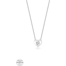 Twem Silver Swarovski Taşlı Kalp Kadın Gümüş Kolye