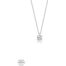 Twem Silver Swarovski Taşlı Tektaş Kadın Gümüş Kolye