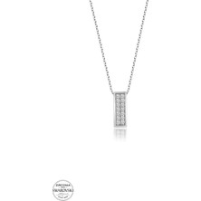 Twem Silver Swarovski Taşlı Sırataş Kadın Gümüş Kolye
