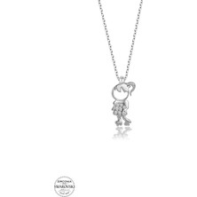 Twem Silver Swarovski Taşlı Çocuk Kadın Gümüş Kolye