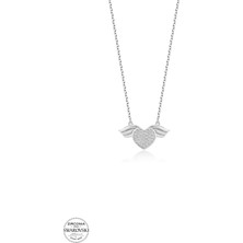 Twem Silver Swarovski Taşlı Kalp Kadın Gümüş Kolye