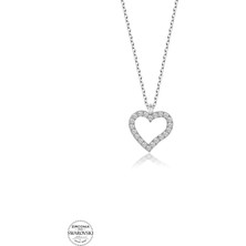 Twem Silver Swarovski Taşlı Kalp Kadın Gümüş Kolye