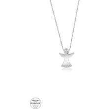 Twem Silver Swarovski Taşlı Melek Kadın Gümüş Kolye