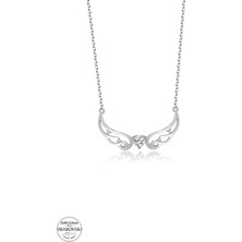 Twem Silver Swarovski Taşlı Kanat Kadın Gümüş Kolye