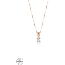 Twem Silver Swarovski Taşlı Tektaş Kadın Gümüş Kolye