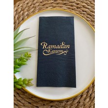 Kidspartim Gold Yaldızlı Siyah Ramadan Karem Peçete 16 Adet Yeni Model