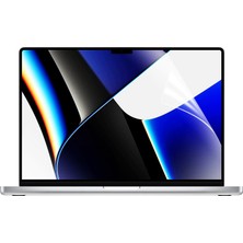 Novstrap Apple MacBook Pro 2021 M1 14.2 Inc A2442 Uyumlu Parlak Kılıf + Siyah Klavye Kılıfı + Film