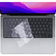 Novstrap Apple MacBook Pro 2021 M1 14.2 Inc A2442 Uyumlu Parlak Alt Üst Kılıf + Klavye Kılıfı + Film